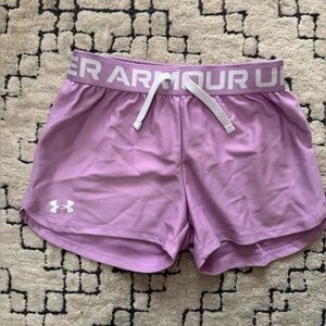 Under Armour youth M Lavender Athletic Shorts
